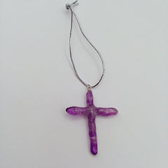 Quartz Titanium Red Cross Christmas Ornament